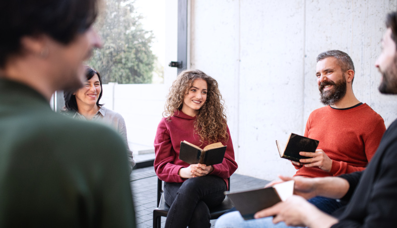 small group meeting at church