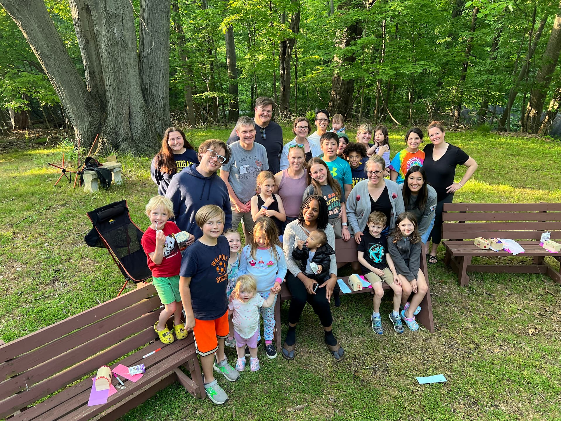 FCC Ann Arbor youth camping trip group photo